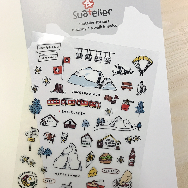 Running Cap Lightweight - Suatelier Journal Stickers Walk in Swiss