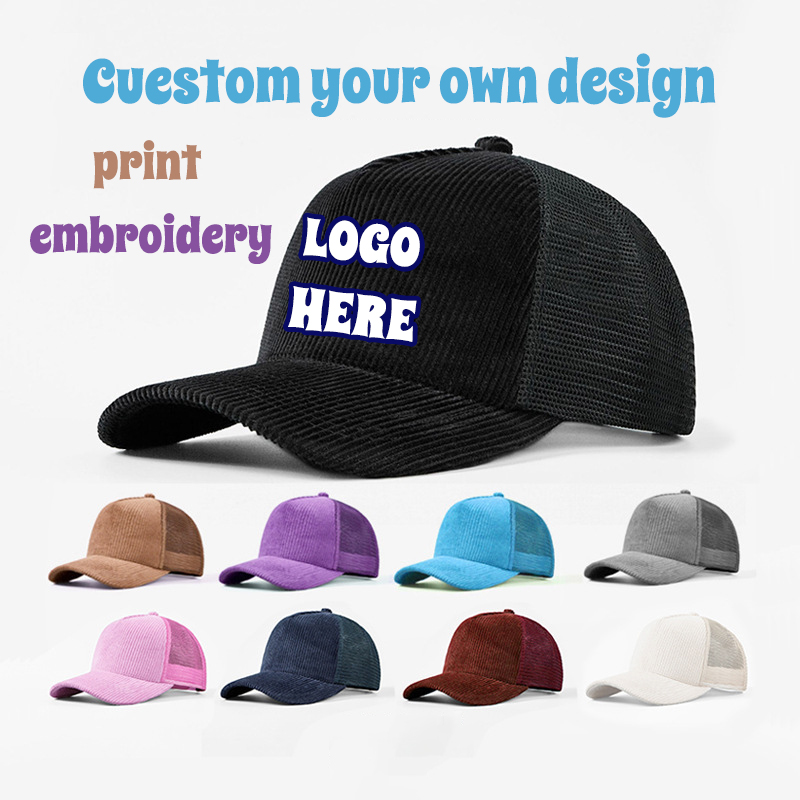 Corduroy Mesh Sport Cap Custom - огляд і ціна Corduroy Cap 5 Panel