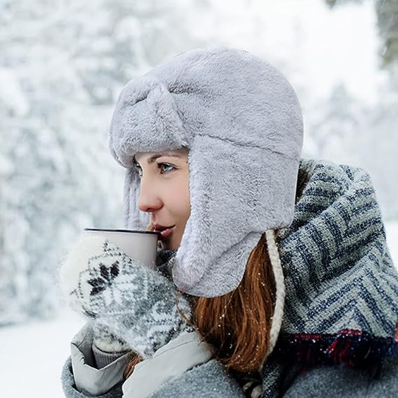 New Winter Warm Thick Plush Bo - огляд і ціна Trapper Hat Ear Flap