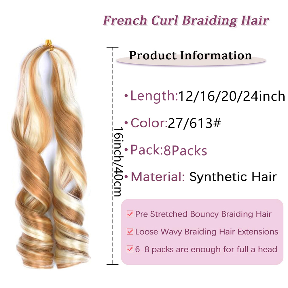 French Curly Braiding Hair 8 P - огляд і ціна Beret French Wool