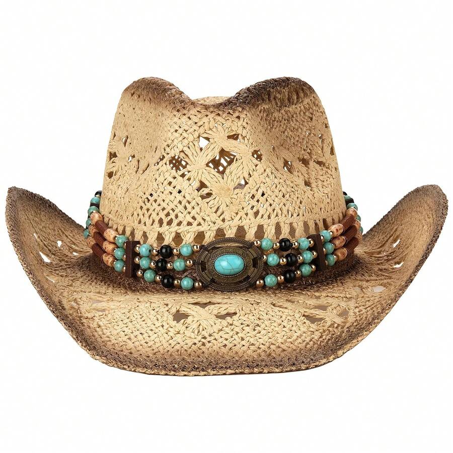 Unisex Straw Cowboy Hat With B - огляд і ціна Cowboy Hat Straw