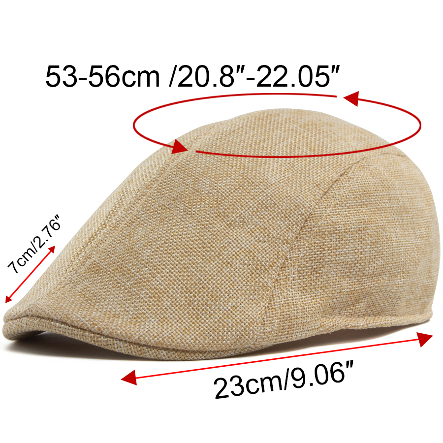 Men's Linen Flat Cap Spring Su - огляд і ціна Newsboy Cap Ivy