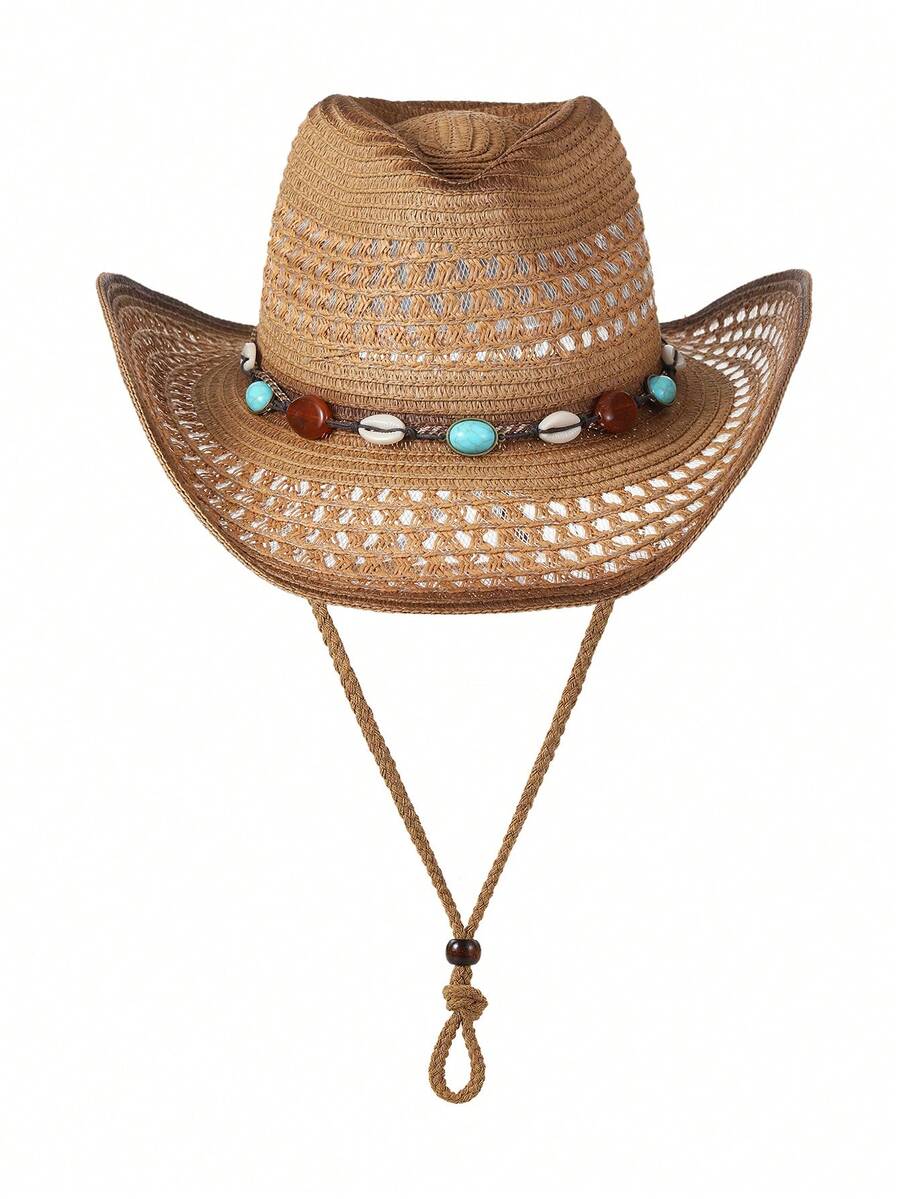 Unisex Straw Cowboy Hat With B - огляд і ціна Cowboy Hat Straw