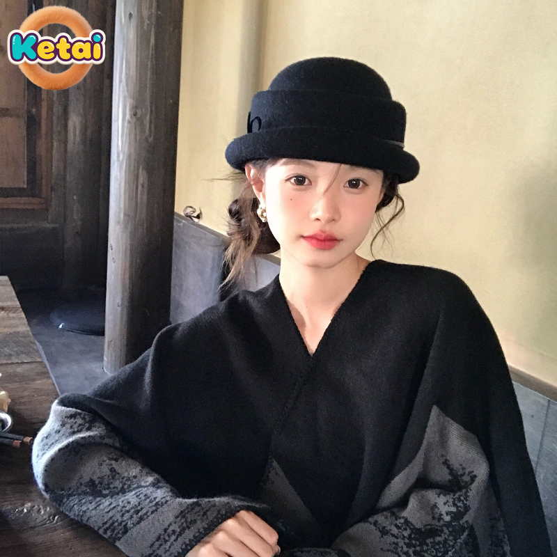 Black Wool Top Hat Beret Women - огляд і ціна Beret French Wool