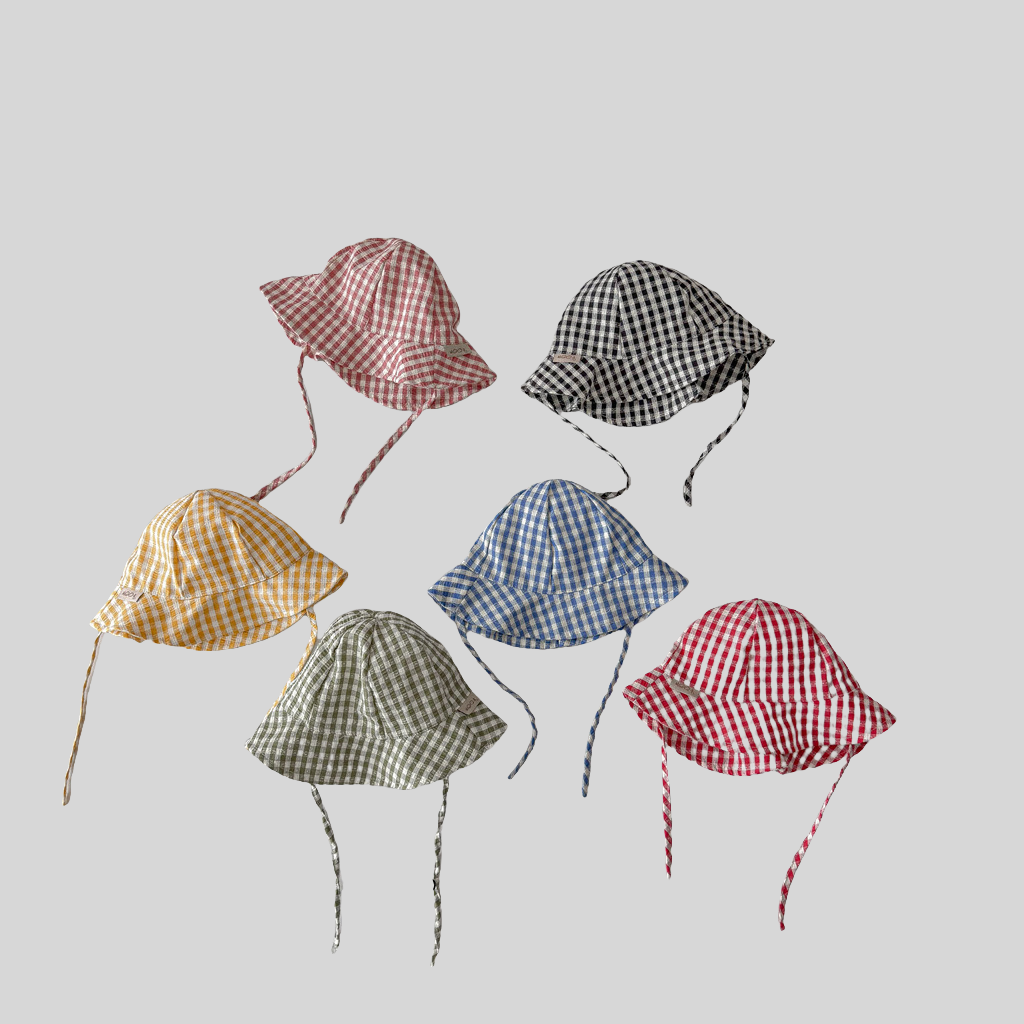 Ins Style Plaid Baby Bucket Ha - огляд і ціна Sun Hat Wide Brim